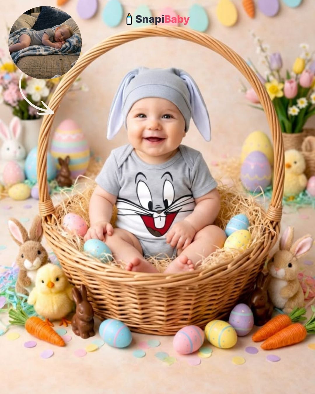 Newborn easter bunny theme