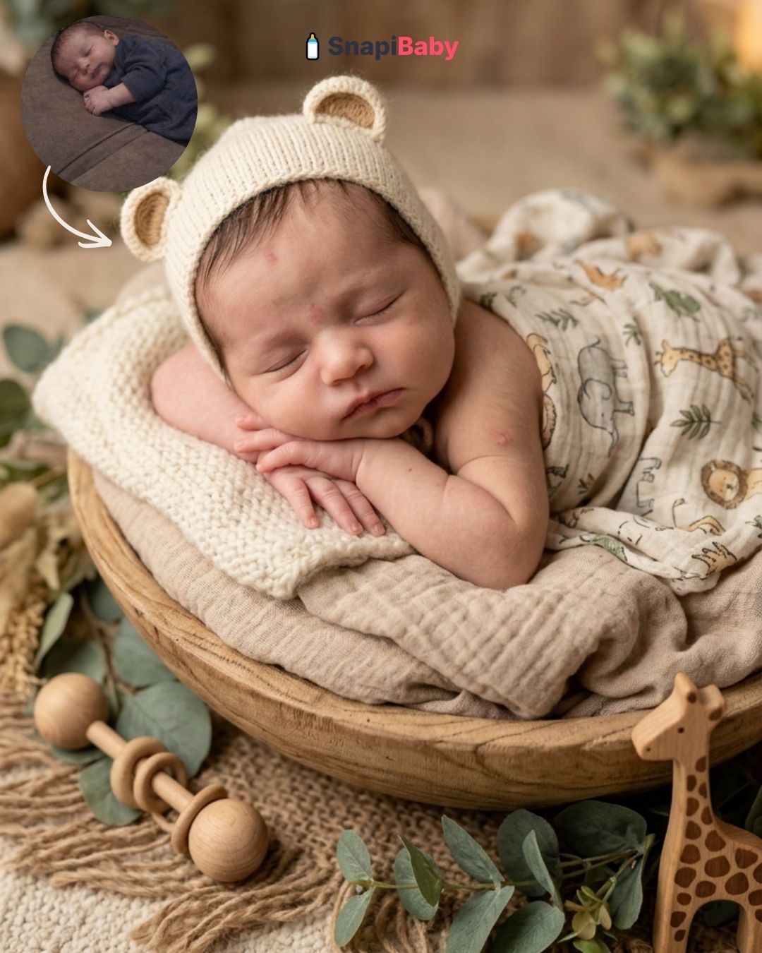 Newborn safari theme